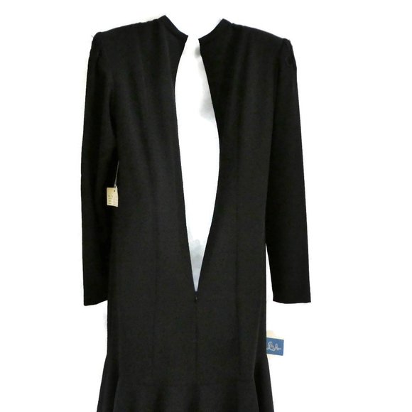 NEW Adolph Schuman For Lilli Ann Dress Vintage 60s RiC RaC Ribbon Zipper Peplum - Picture 7 of 11